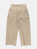 sageNATION Wide Tailored Trouser Cotton Twill Beige, Trousers