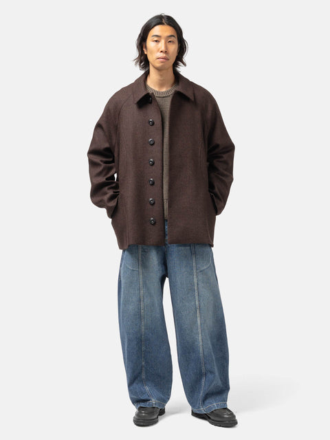 sageNATION Takeshi Jacket Wool Mocha Herringbone, Jackets