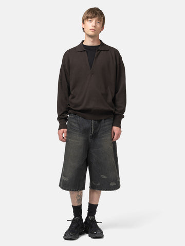 ssstein Baggy Denim Shorts Black, Shorts