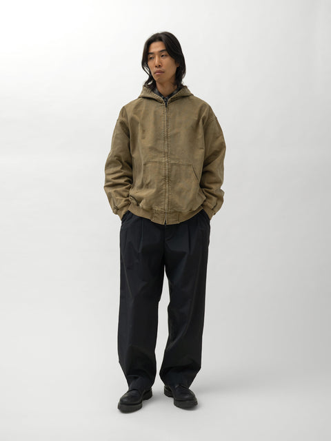 ssstein Cotton Nylon Wide Easy Trousers Black, Pants