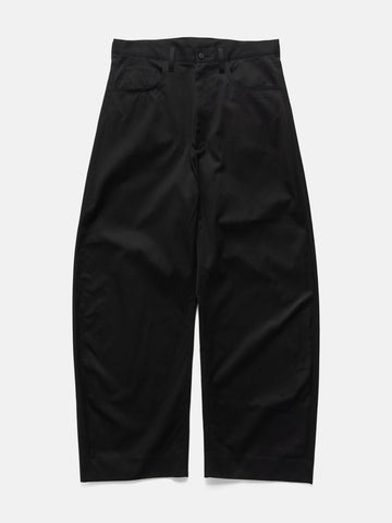 ssstein Cotton Satin Round Pants Black, Pants