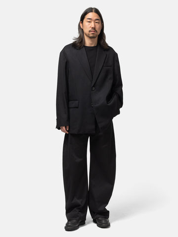 ssstein Cotton Satin Round Pants Black, Pants