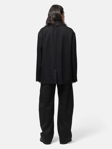 ssstein Cotton Satin Round Pants Black, Pants