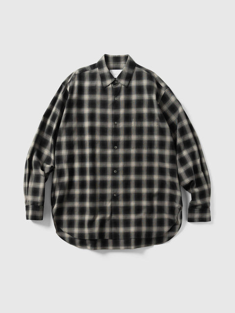ssstein Cotton Viscose Oversized LS Shirt Black Ombre, Shirts