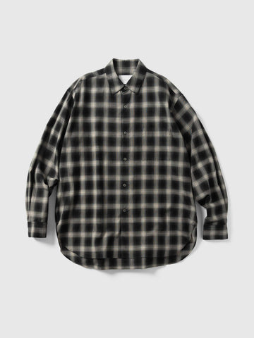 ssstein Cotton Viscose Oversized LS Shirt Black Ombre, Shirts