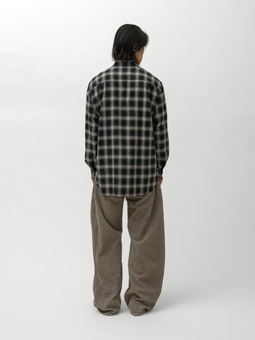 ssstein Cotton Viscose Oversized LS Shirt Black Ombre, Shirts