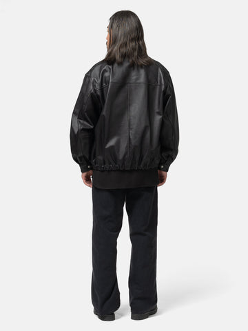 ssstein Cow Leather Vintage Zip Jacket Black, Leather Jackets