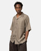 ssstein Cupro Twill Oversized Open Collar SS Shirt Taupe, Shirts