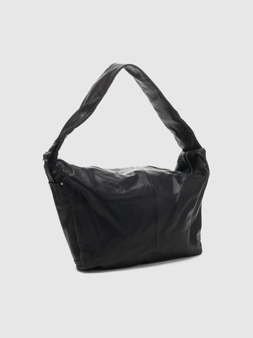 ssstein Goat Leather Shirring Handle Shoulder Bag Black, Shoulder Bags