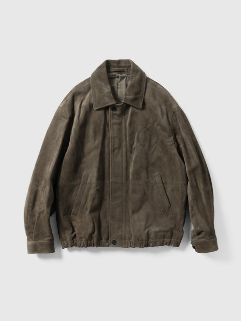 ssstein Goat Suede Zip Jacket Olive, Leather Jackets
