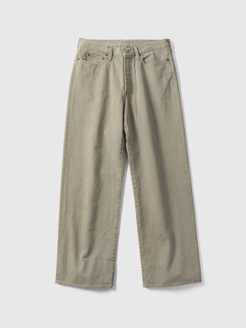 ssstein Loose Color Denim Pants Beige, Jeans