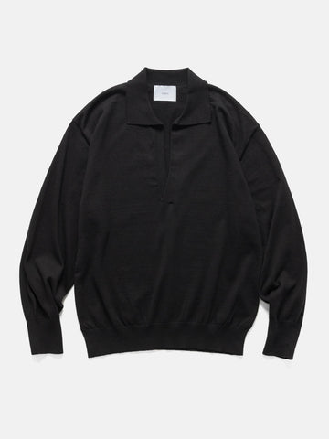 ssstein Organic Cotton Knit Skipper LS Black, Sweaters
