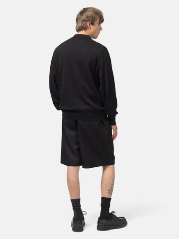 ssstein Organic Cotton Knit Skipper LS Black, Sweaters