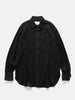 ssstein Rayon Silk Flannel Oversized Down Pat Shirt Charcoal, Shirts