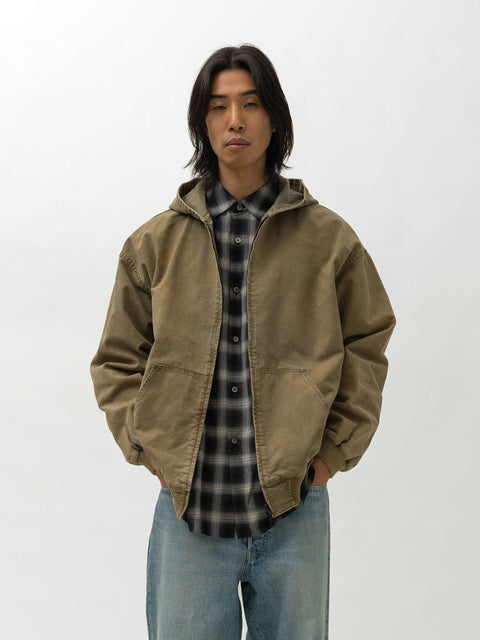ssstein Sulfur Dyed Oxford Vintage Hood Jacket Khaki, Jackets