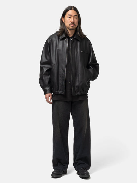 ssstein Sulfur Dyed Oxford Vintage Wide Pants Black, Pants