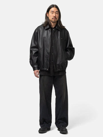 ssstein Sulfur Dyed Oxford Vintage Wide Pants Black, Pants