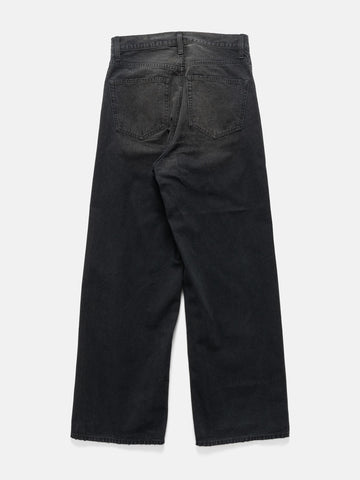 ssstein Sulfur Dyed Oxford Vintage Wide Pants Black, Pants
