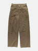 ssstein Sulfur Dyed Oxford Vintage Wide Pants Khaki Brown, Pants