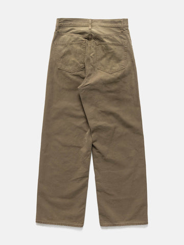 ssstein Sulfur Dyed Oxford Vintage Wide Pants Khaki Brown, Pants