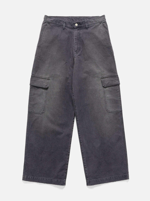 ssstein Sulfur Dyed Whip Cord Vintage Trousers Black, Cargo Pants