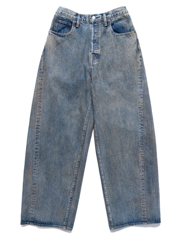 ssstein Twist Seam Baggy Vintage Denim Jeans Indigo, Bottoms