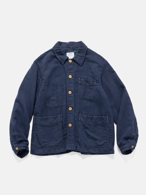 visvim Travail Coverall Moleskin DMGD Blue, Jackets