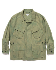 Engineered Garments Jungle Fatigue Jacket Cotton Sheeting Olive, Outerwear