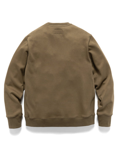 HAVEN Prime Crewneck - Suvin Cotton Terry Olive, Sweaters