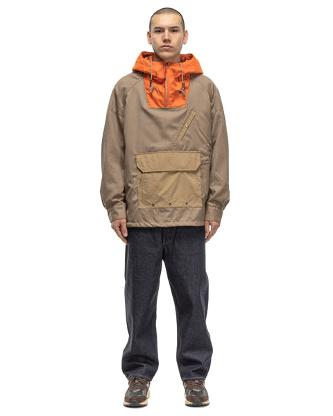 Junya Watanabe MAN Big Front Pocket Anorak Beige x Orange, Outerwear