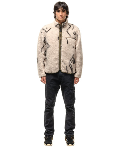 KAPITAL BeniOurain BOA Fleece Reversible Blouson Ecru, Outerwear
