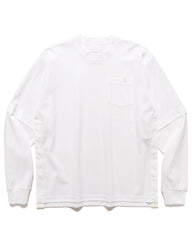 sacai S Cotton Jersey L/S T-Shirt White, T-Shirts